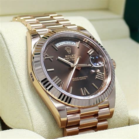 rolex day date chocolate dial|rolex day date 40 everose.